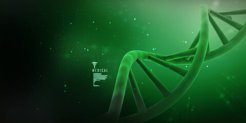 3d render of dna structure, abstract background

