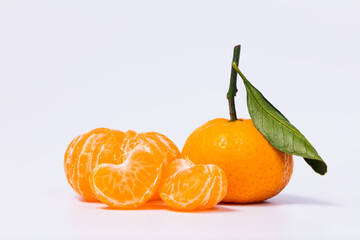 juicy tangerine on a white background