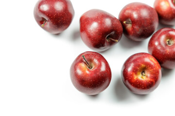 delicious red apples isolated on white