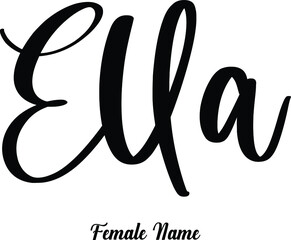 Leinwandbilder - Ella-Female Name Cursive Calligraphy Phrase on White Background