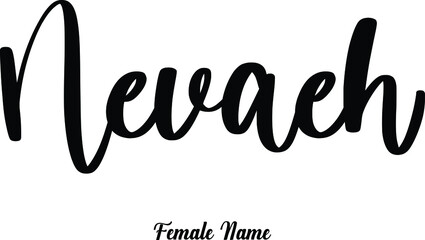 Leinwandbilder - Nevaeh-Female Name Typography Phrase on White Background