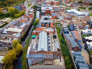 Sticker - View of Kelham island museum in Sheffield,  industry and steelmaking history museum with interactive galleries and on-site craftsmen