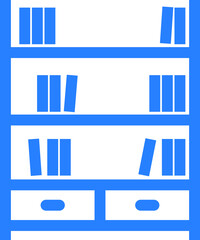 Wall Mural - bookshelf icon