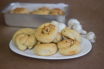 Wall Mural - oregano flavoured home baked garlic knots