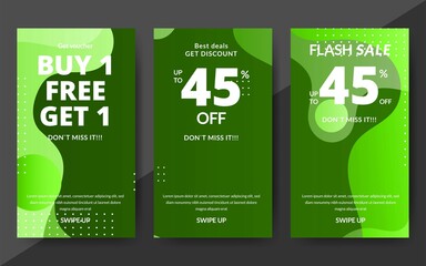 Wall Mural - Flash sale discount banner template promotion, end of season special offer banner, template design for media promotions and social media promo, vector illustration.