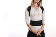 © dream@do - Posture correction. Scoliosis, Kyphosis treatment. Woman wearing posture posture corrector belt