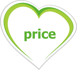 Poster - Text Price. Finance concept