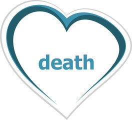 Poster - Text Death. Social concept