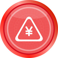 Poster - web icon on protection sign with yen money sign button