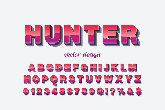 alphabet font, typography vector,  letters and numbers blue and white style