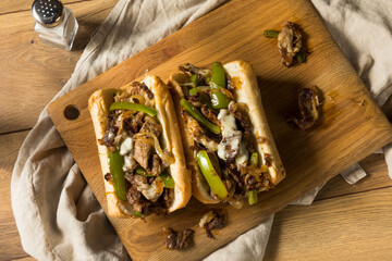 Poster - Homemade Philly Cheesesteak Sandwich