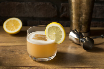 Canvas Print - Boozy Refreshing Egg White Whiskey Sour