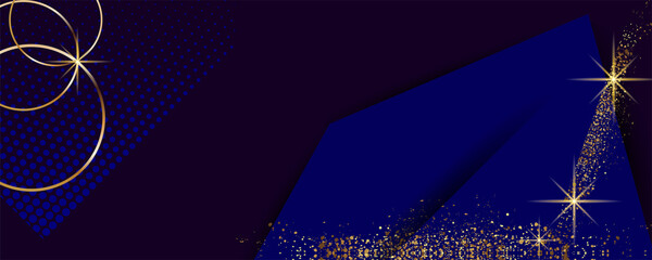 Wall Mural - Abstract Christmas gold design background luxury dark blue and golden line template premium vector decorative elements