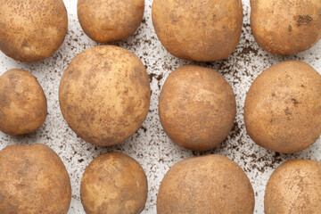 Wall Mural - Fresh Organic Potatoes For Food Vegetable Background