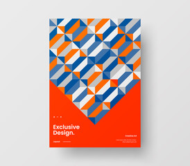 Abstract corporate identity report cover. Geometric vector business presentation design layout. Amazing company illustration brochure template.