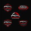 Vector Set of Sport Car Silhouette Logo Design in Vector eps 10