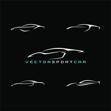 Vector Set Of Sport Car Silhouette Logo Design In Vector Eps 10
