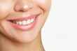 © Aleksandr Rybalko - Beautiful young woman with healthy teeth on white background.