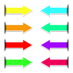 Poster - Colored arrows, great design for any purposes. Vector graphic design. Arrow icon. Stock image. EPS 10.
