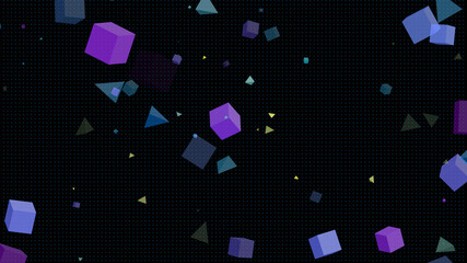 Wall Mural - retro cyberpunk game style 1980-1990 background futuristic pattern grid.