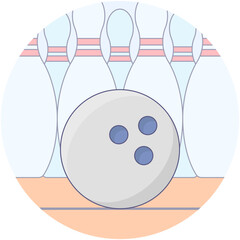 Sticker - Bowling Game Vector 