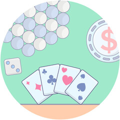 Sticker - Card Game Vector 