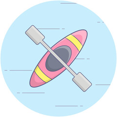 Sticker - Boating Game Vector 