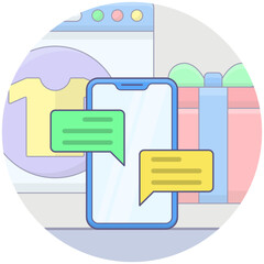 Canvas Print - Mobile Chatting App