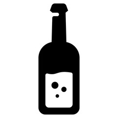 Canvas Print - Wine Bottle Vector