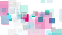 Cyan And Pink Squares Tech Abstract Background