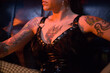 © SuperStock - Close up of dominatrix in limousine
