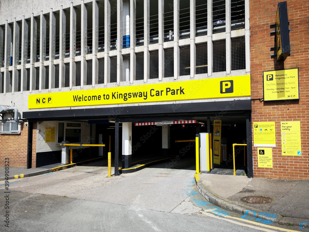 Swansea, UK: August, 2019: The NCP - National Car Parks - company logo