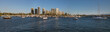 © SuperStock - Panoramic view of Southport, Gold Coast with moored boats in front of high rise apartments taken from Marina Mirage