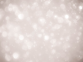 Wall Mural - christmas background white snow.White and Silver lights on bokeh abstract background.