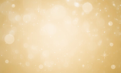 Wall Mural - Golden background with soft bokeh lights.