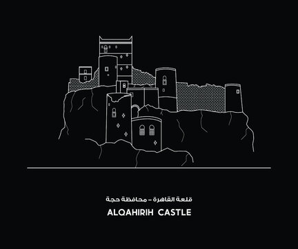 A tour around the governorates of Yemen, a group of vector icons , Yemen landmarks .