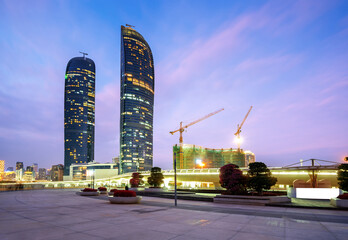 Wall Mural - Xiamen Siming District Urban Architecture Night Scenery