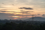 Fototapeta Na ścianę - Sunrise over mountain in Phuket Thailand.