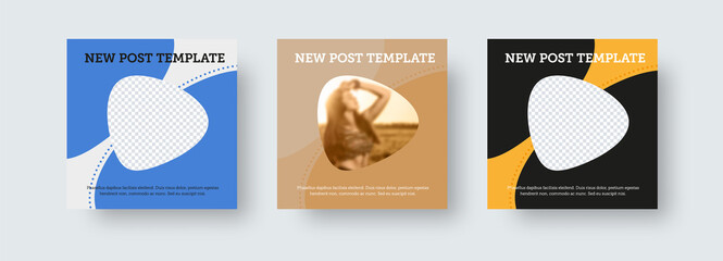 Poster - Vector square post template for social media to advertise your business, project.