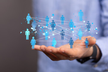 videoconference group of people talking in social network