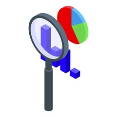Poster - Online marketing search tool icon. Isometric of online marketing search tool vector icon for web design isolated on white background