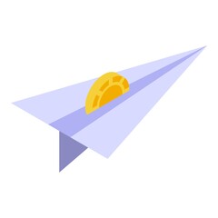 Poster - Mobile payment icon. Isometric of mobile payment vector icon for web design isolated on white background