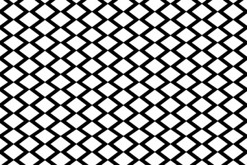 Canvas Print - Grid - black and white vector pattern, Abstract geometric pattern