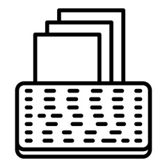 Poster - Paper report icon. Outline paper report vector icon for web design isolated on white background