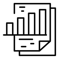 Poster - Office graph report icon. Outline office graph report vector icon for web design isolated on white background