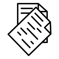 Poster - File paper report icon. Outline file paper report vector icon for web design isolated on white background