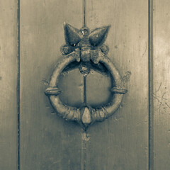 Historic landmark rustic door knocker