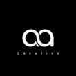AA Letter Initial Logo Design Template Vector Illustration	
