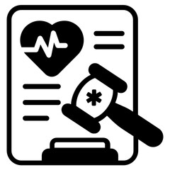 Poster - 

Healthcare law concept in glyph icon
