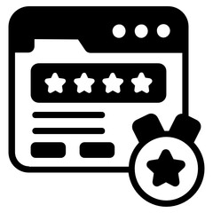 Wall Mural - 
Icon of web ranking, filled vector 
